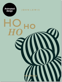 Green Stripy HO HO HO Bear - Animated