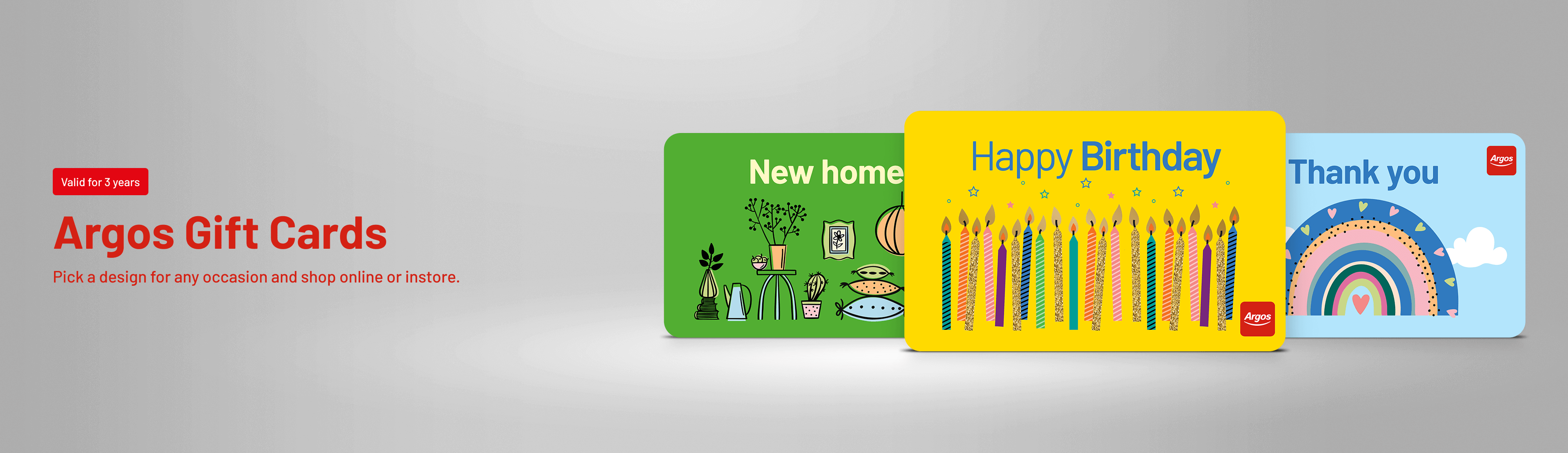 Argos Gift Card - Send the Perfect Gift Banner Image